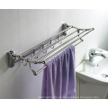 Ajustable de pared de acero inoxidable de un solo cuarto de baño toalla estante